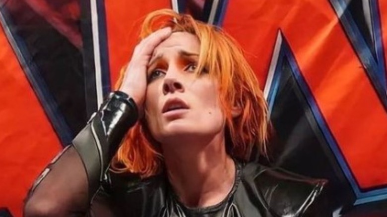Becky laments herself following a loss on Raw