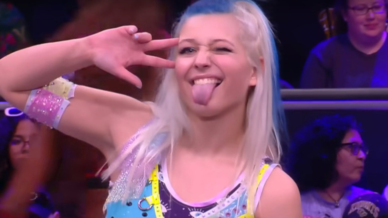 Billie Starkz tongue out