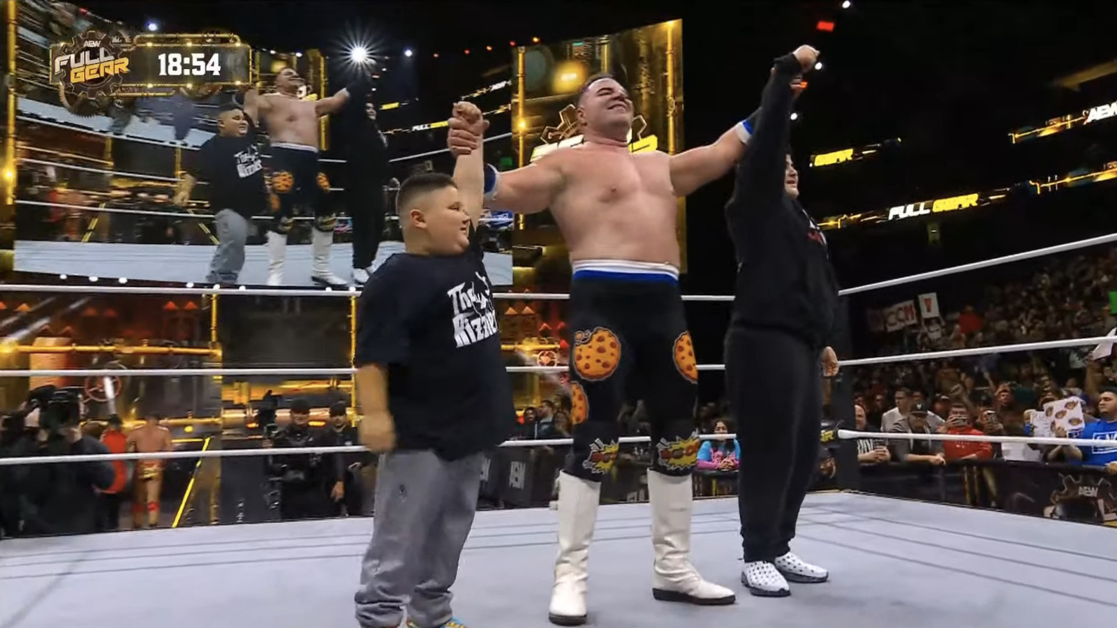 Big Boom AJ Celebrates With Big Justice & The Rizzler After AEW Full ...