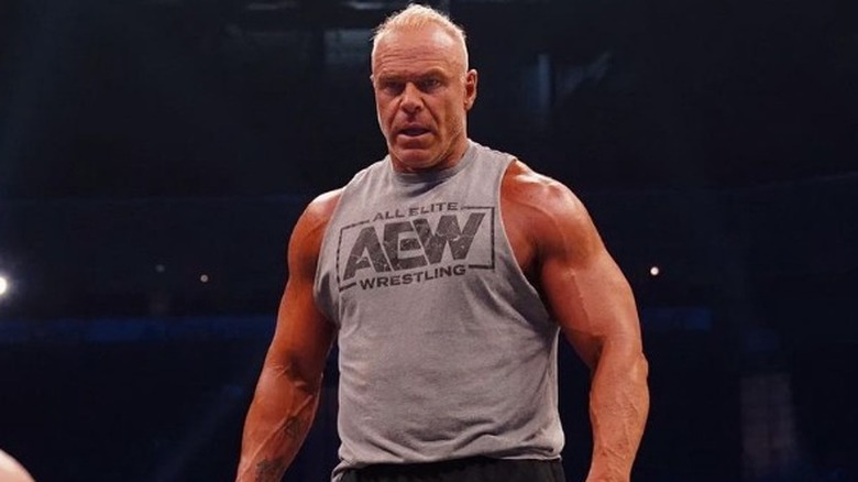 Billy Gunn with a chair