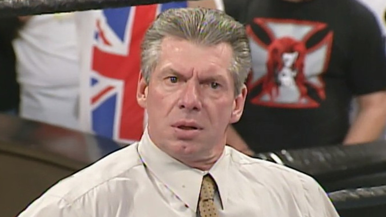 Vince McMahon sitting injured