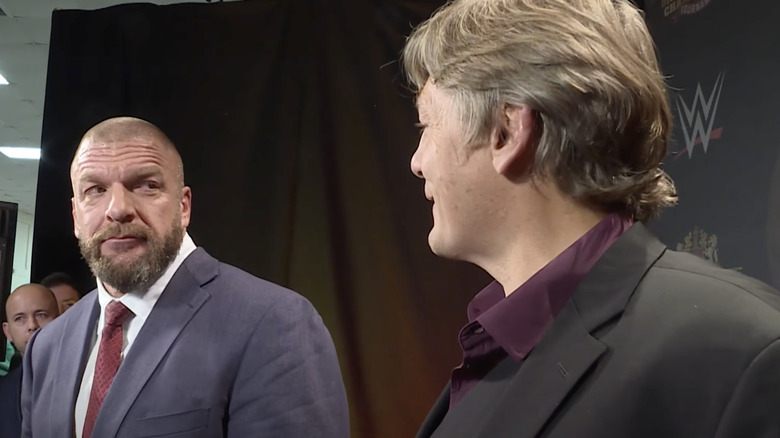 William Regal and Triple H backstage at NXT UK