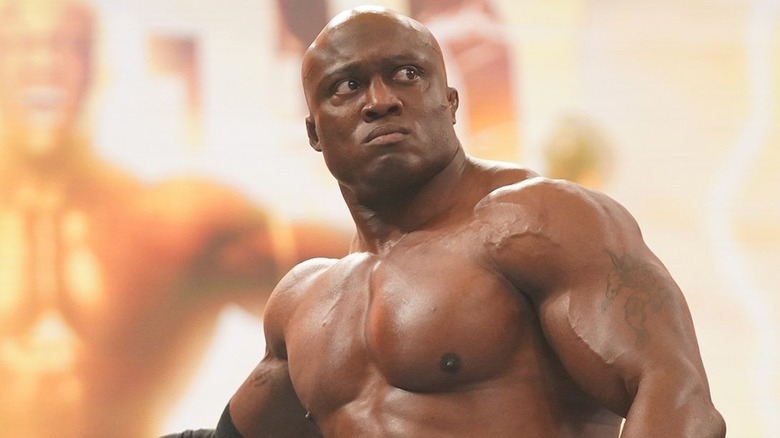 Bobby Lashley looking angry