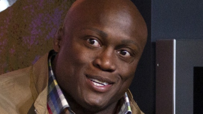 Bobby Lashley smiling at a question asked