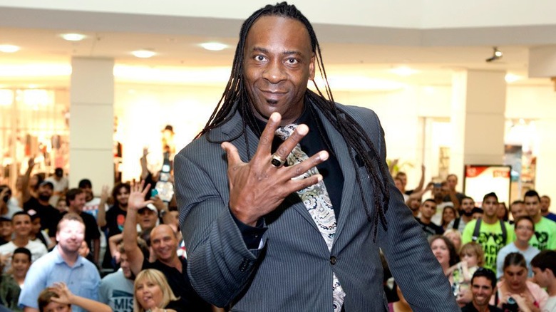 Booker T in a mall in Australia