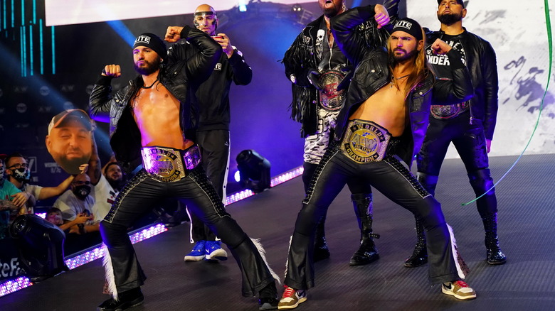 The Young Bucks make their entrance