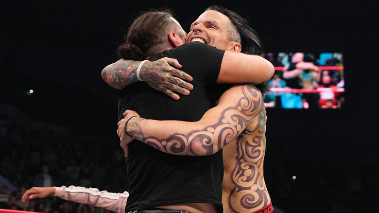 The Hardys embrace on AEW Dynamite