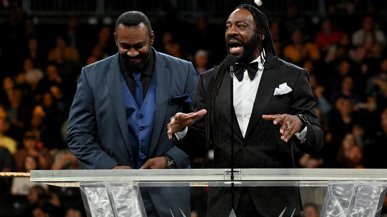 Stevie Ray and Booker T at 2019 WWE Hall of Fame