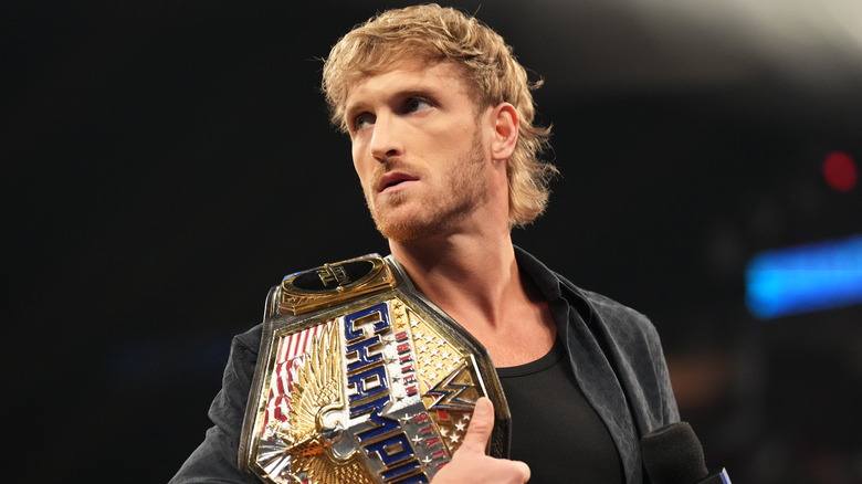 Logan Paul with WWE US Title