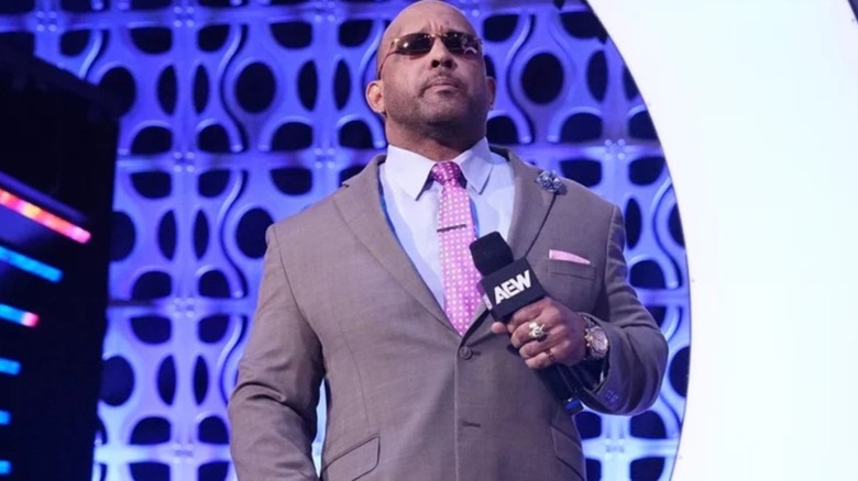 MVP stands on the stage after interrupting Prince Nana during an episode of "AEW Dynamite."