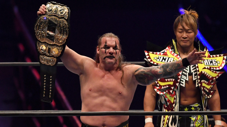 Chris Jericho holds AEW title