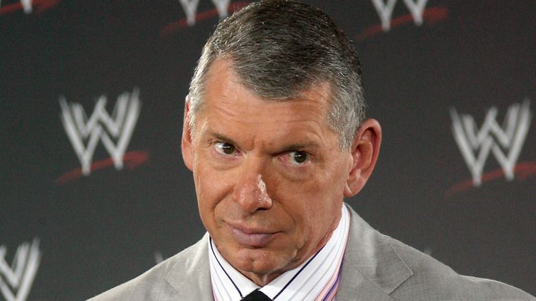 Vince McMahon glancing