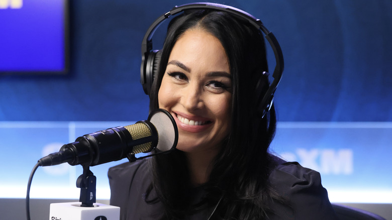 Brie Danielson broadcasts at the SiriusXM studios.