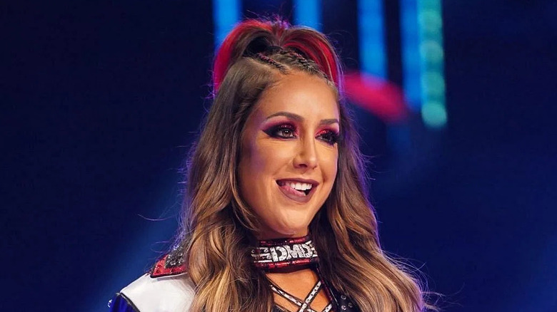 Britt Baker entering an arena