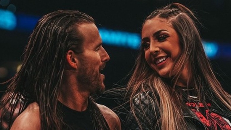 Adam Cole And Britt Baker smiling