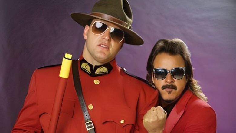The Mountie Poses With Jimmy Hart