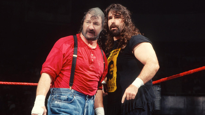 Charlie Chainsaw (Terry Funk) and Cactus Jack (Mick Foley)