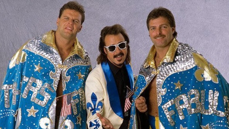 The Fabulous Rougeaus Pose With Jimmy Hart