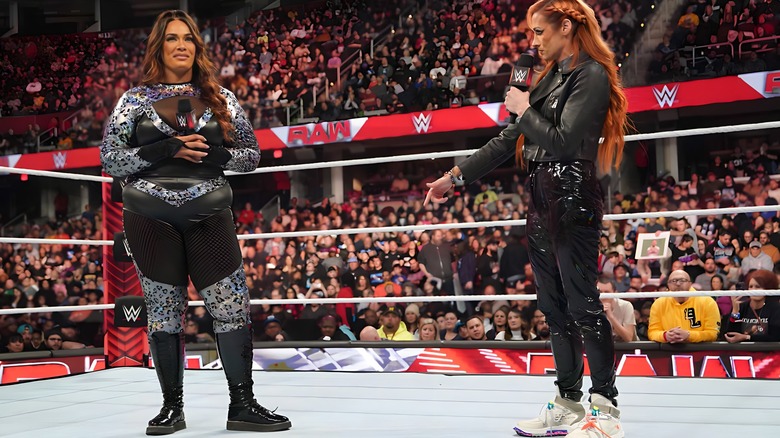 Becky Lynch and Nia Jax face-to-face backstage at "WWE Raw"