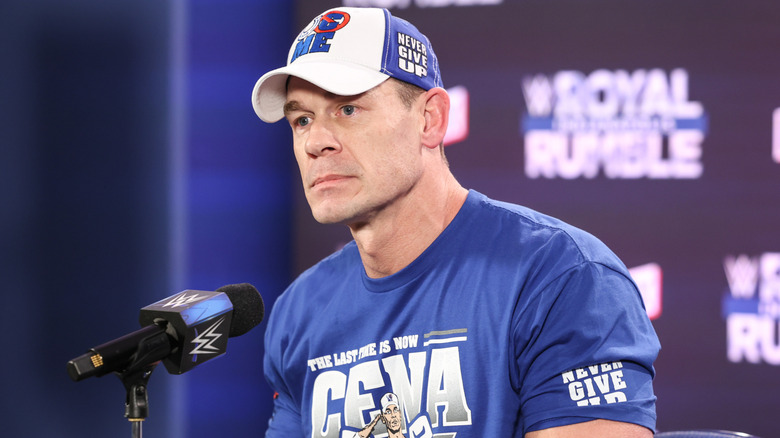 John Cena speaking at press conference