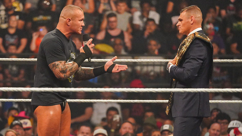 Randy Orton talking to GUNTHER