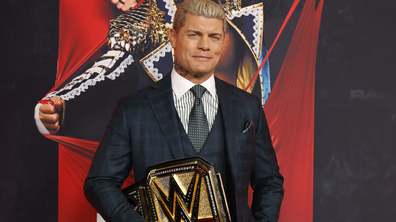 Cody Rhodes holding the Undisputed WWE Championship