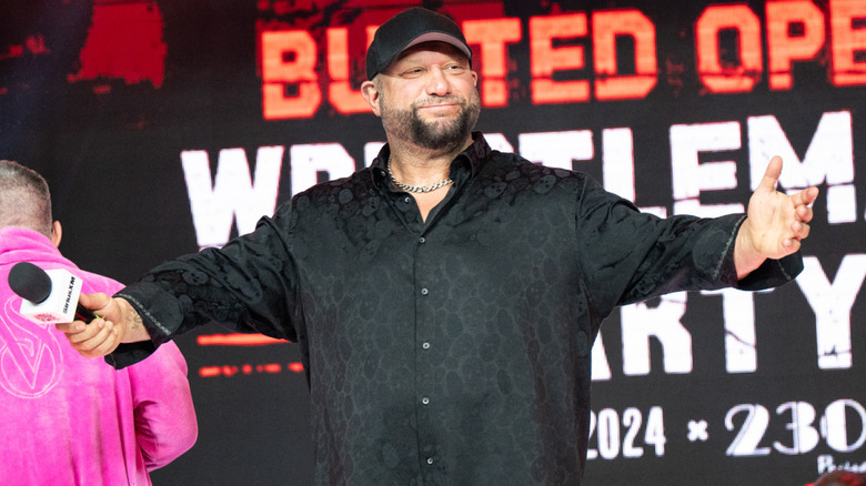 Bubba Ray Dudley AKA Bully Ray holding a SiriusXM mic