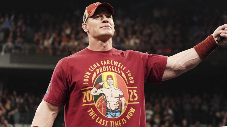 John Cena holding a microphone