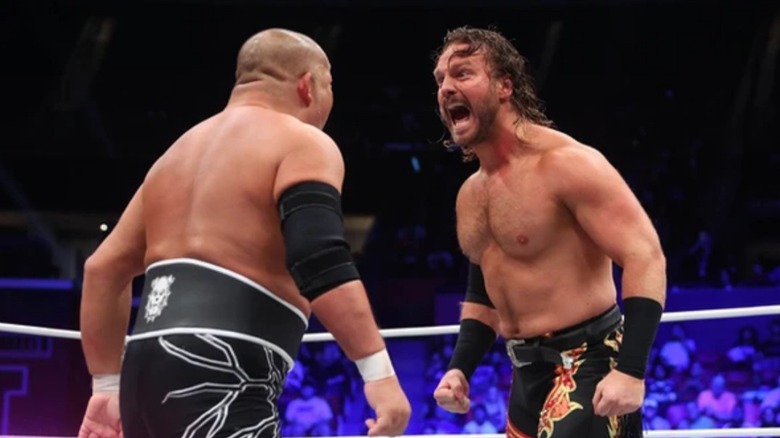 Adam Page and Tomohiro Ishii prepare for in-ring battle