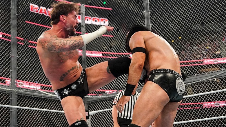 CM Punk and Drew McIntyre inside Hell in a Cell