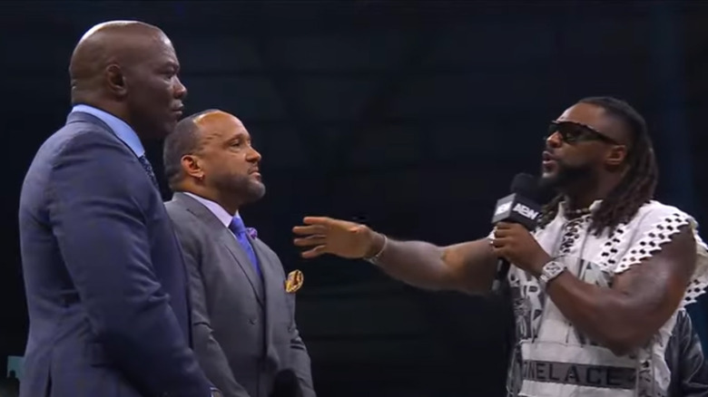 Shelton Benjamin, MVP and Swerve Strickland at AEW WrestleDream