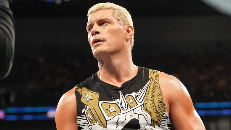 Cody Rhodes looking left