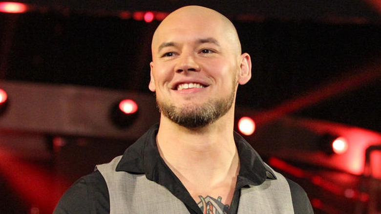 Baron Corbin smiling while appearing on "WWE Raw"