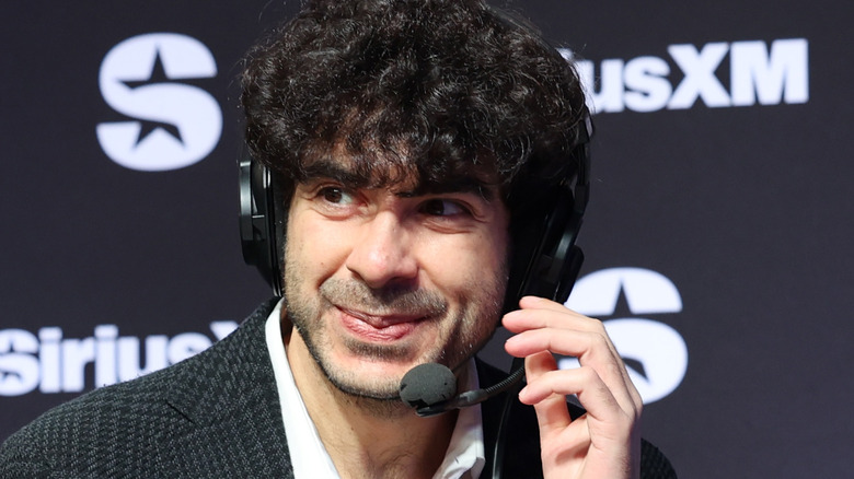 Tony Khan on a headset