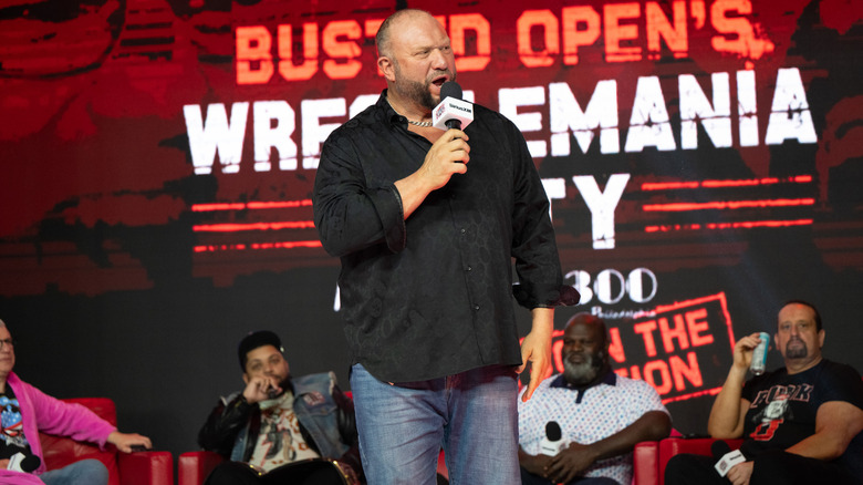 Bully Ray speaking at a Busted Open event