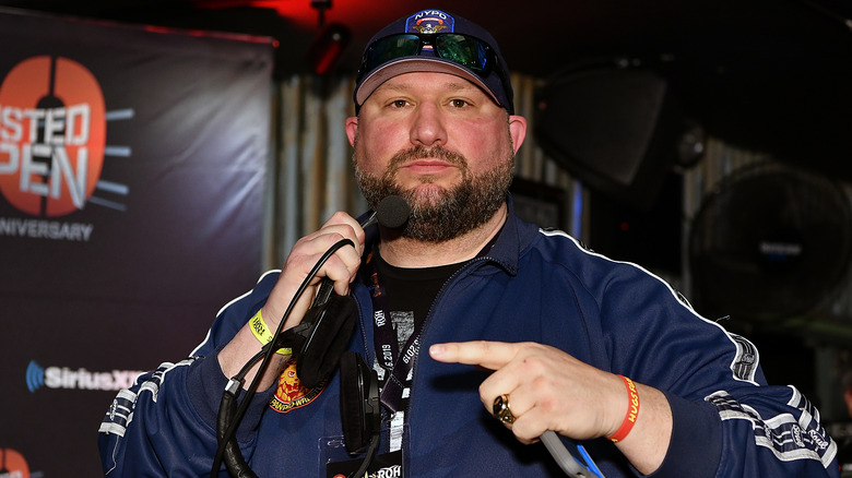 Bully Ray looking into camera and pointing