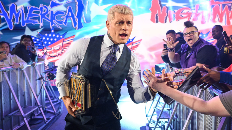 Cody Rhodes making his entrance in WWE