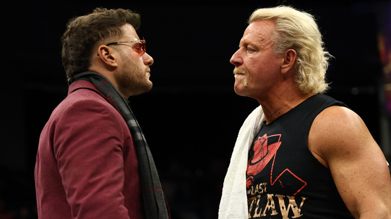 Jeff Jarrett and MJF facing off