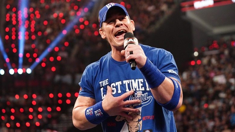 John Cena giving an impassioned speech