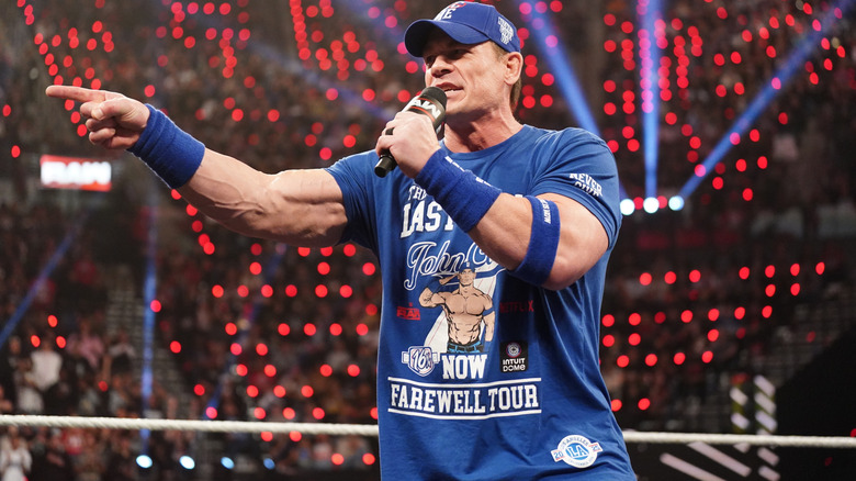 John Cena pointing in the ring