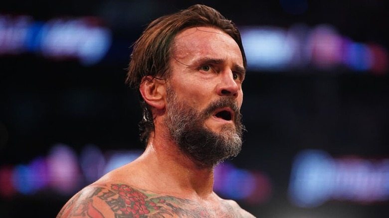 CM Punk staring