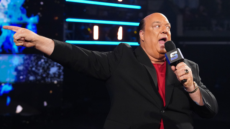 Paul Heyman shouting and pointing