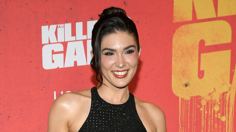 Cathy Kelley at the premiere for The Killer's Game