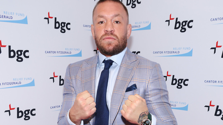 Conor McGregor attends Charity Day 2024 hosted by The Cantor Fitzgerald Relief Fund at BGC Group on September 11, 2024 in New York City.