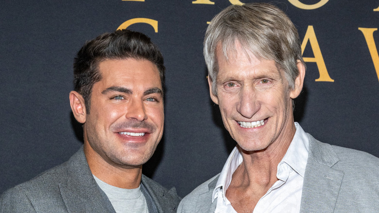 Zac Efron and Kevin Von Erich on the red carpet