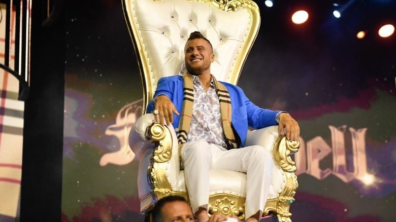 MJF smiles on throne