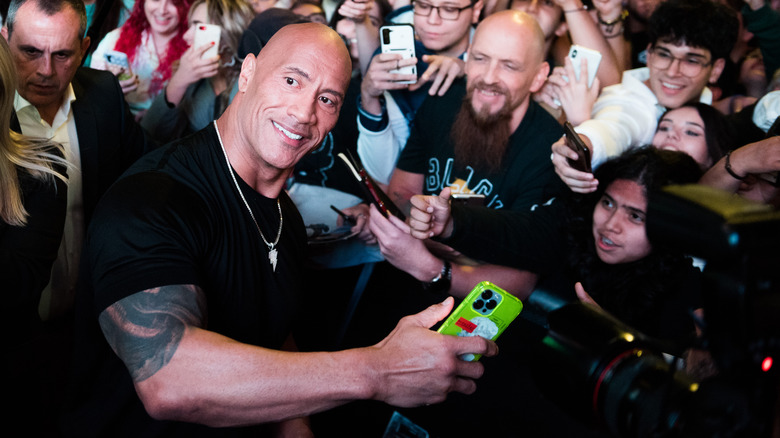 The Rock smiles