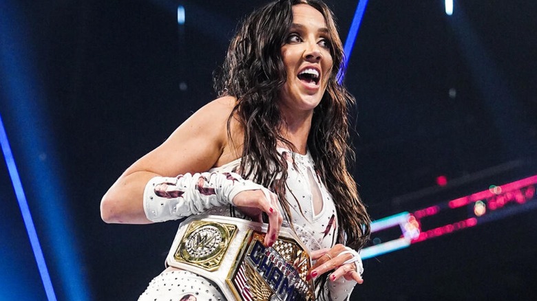 Chelsea Green after becoming the inaugural WWE Women's United States Champion