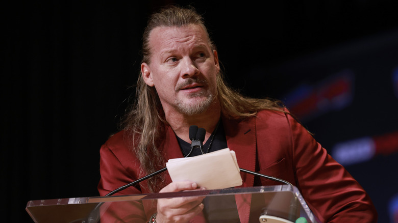 Chris Jericho speaks onstage at The Walking Dead Universe panel during New York Comic Con 2024 at The Jacob K. Javits Convention Center on October 18, 2024 in New York City.