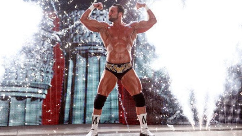 Chris Masters posing during his entrance